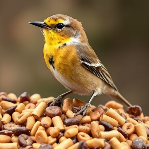 Close-up of wild bird food selection