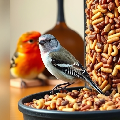Close-up of wild bird food selection