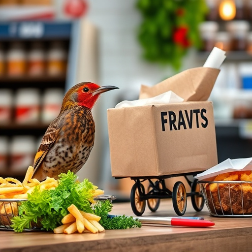Customer holding bird seed delivery bag