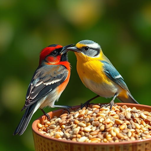 Customer holding bird seed delivery bag