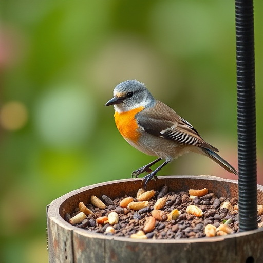 Customer holding bird seed delivery bag