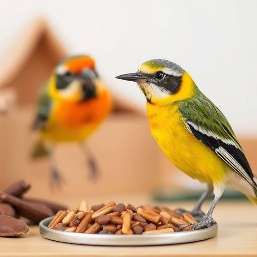 Customer holding bird seed delivery bag