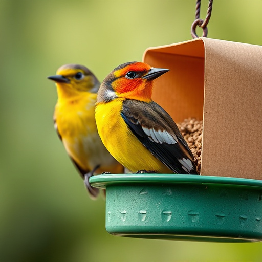 Customer holding bird seed delivery bag