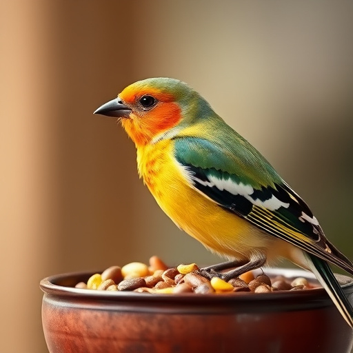 Customer holding bird seed delivery bag