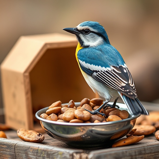 Eco-packaged bird feed on doorstep