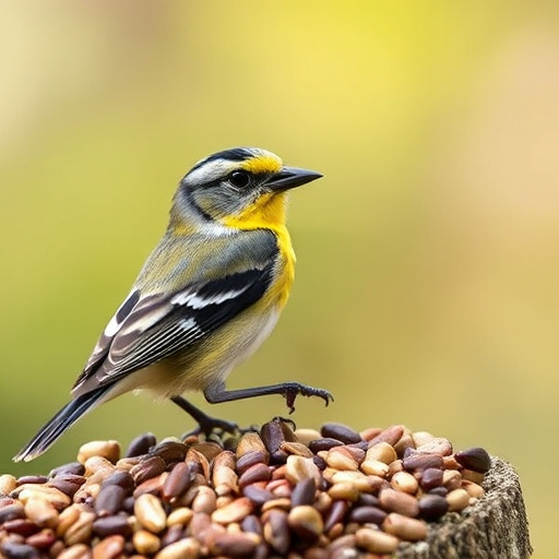 Eco-packaged bird feed on doorstep