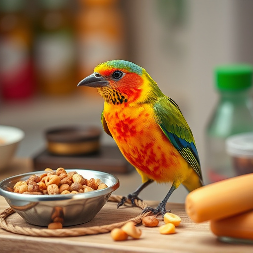 Eco-packaged bird feed on doorstep