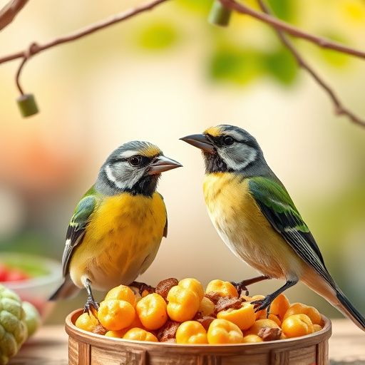 Eco-packaged bird feed on doorstep