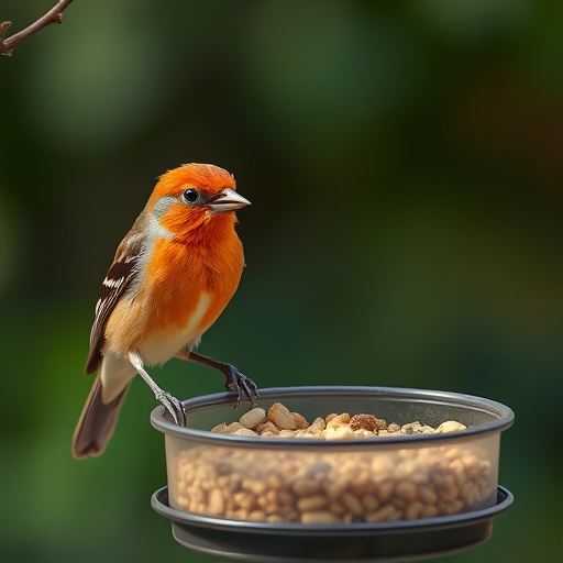 Eco-packaged bird feed on doorstep