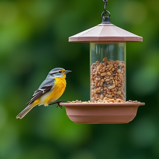 Eco-packaged bird feed on doorstep