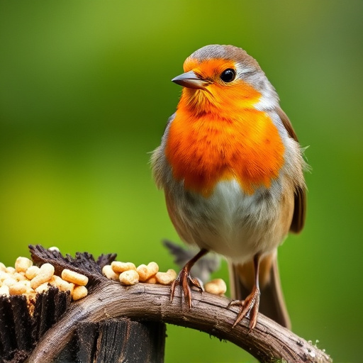 Fat balls placed near robin perch