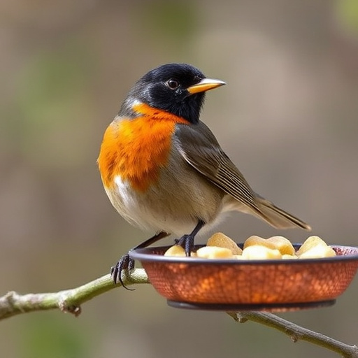 Fat balls placed near robin perch