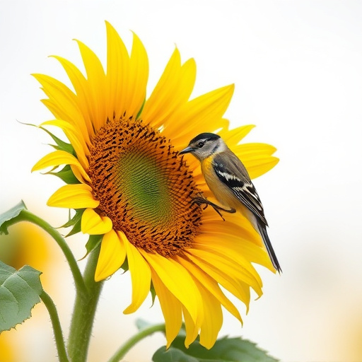 Finches gathered around sunflower heart dish