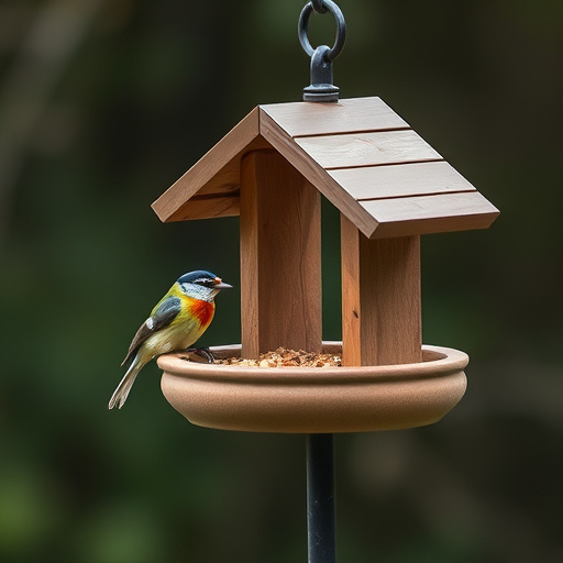 Garden birds feeding on seed mix