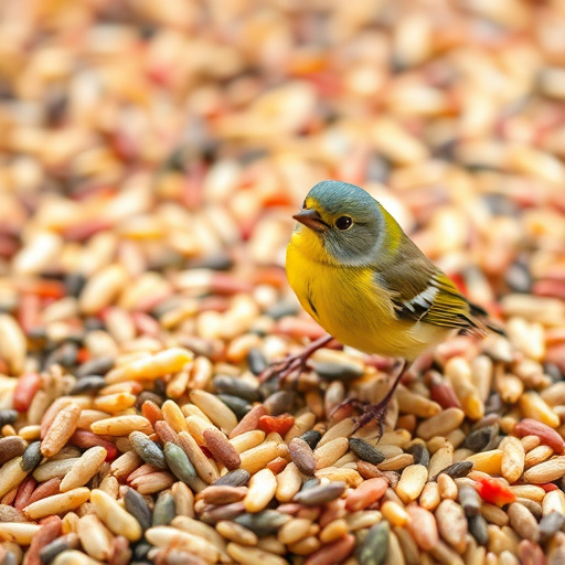 Garden birds feeding on seed tray
