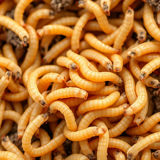 Garden birds pecking at mealworm mix