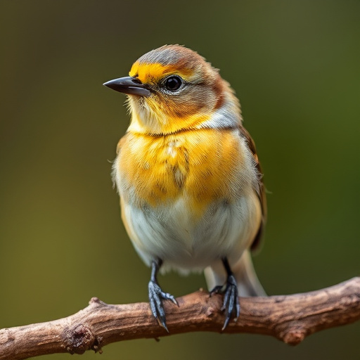 Goldcrest near dish of crushed peanuts
