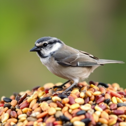 Mealworms served in low bird feeder