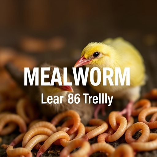 Mixed bird feed with added mealworms