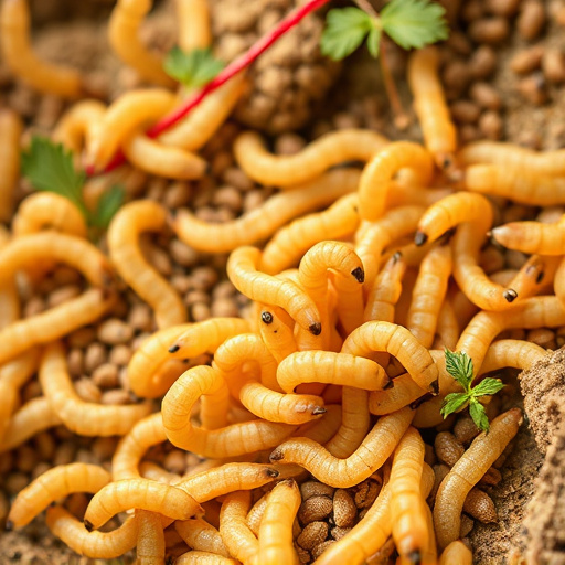 Mixed bird feed with added mealworms