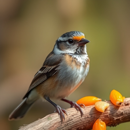 Mixed seed in shallow tray for finches