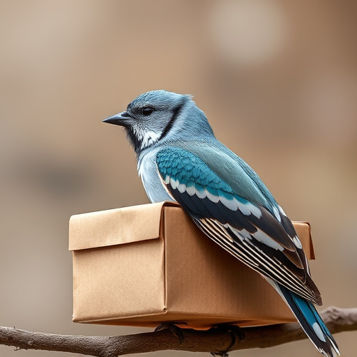 Postman delivering wild bird food parcel