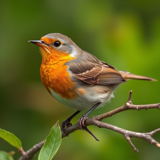 Robin eating mealworms from garden dish