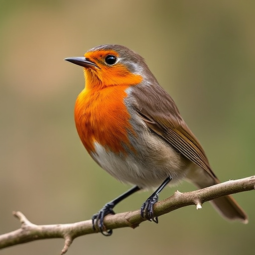 Robin feeding from low dish of suet