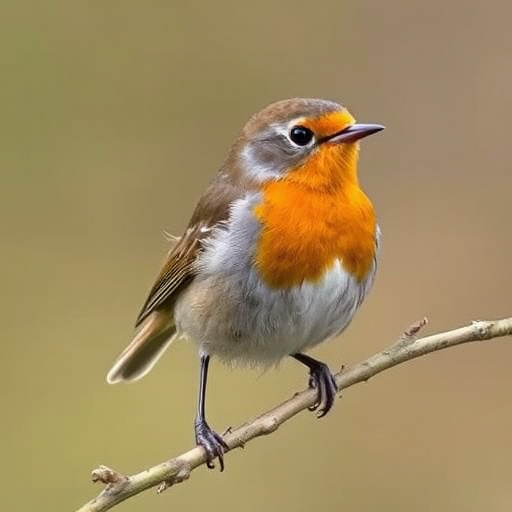 Robin feeding on sunflower heart pieces