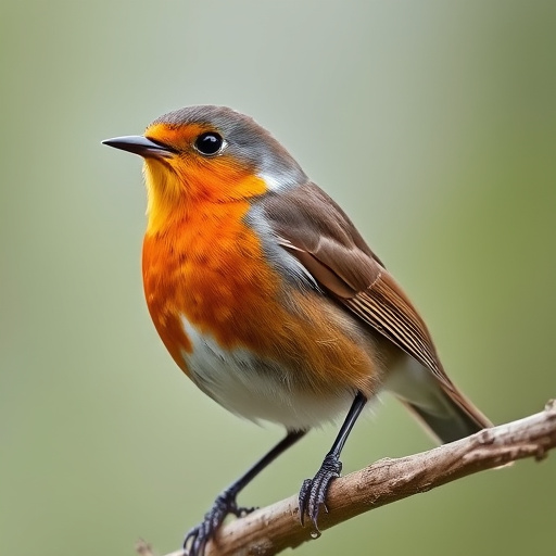 Robin feeding on sunflower heart pieces