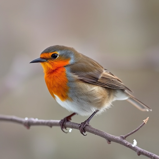 Robin feeding on sunflower heart pieces