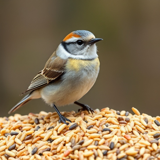 Robins feeding on no-mess seed