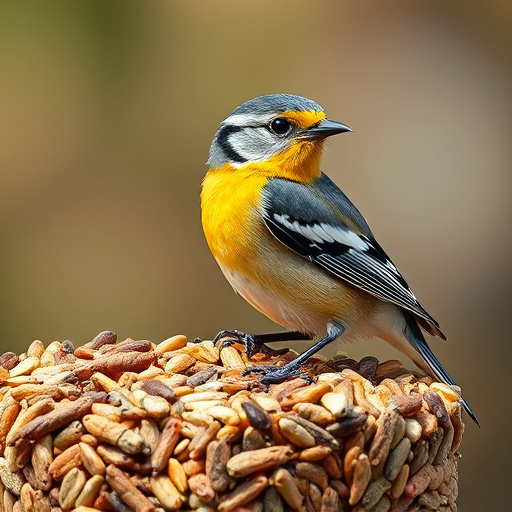 Selection of seed mixes for UK birds