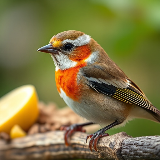 Small birds feeding on sunflower hearts