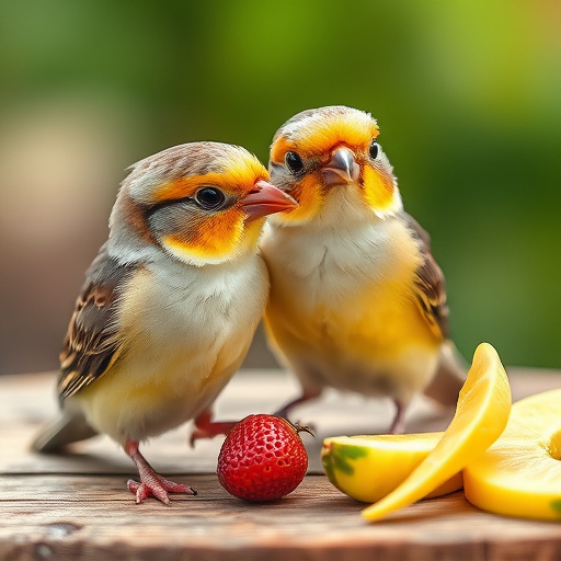 Small birds feeding on sunflower hearts