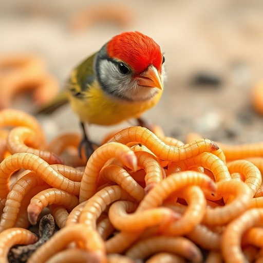Small birds feeding on sunflower hearts