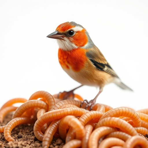 Small garden birds gathered around suet
