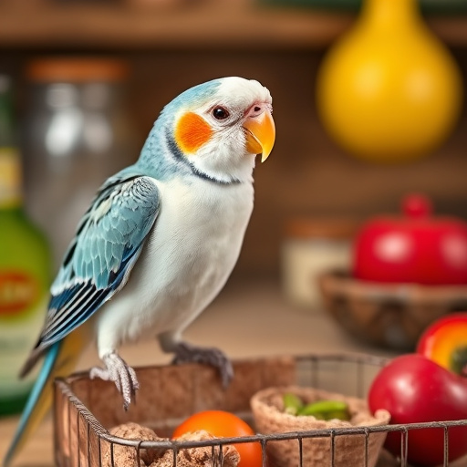 Stack of bird feed parcels indoors