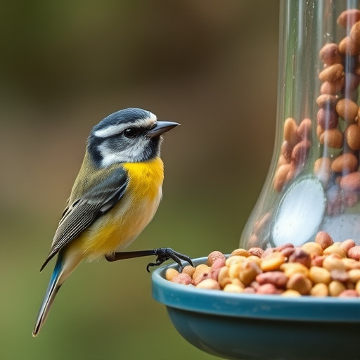 Stack of bird feed parcels indoors