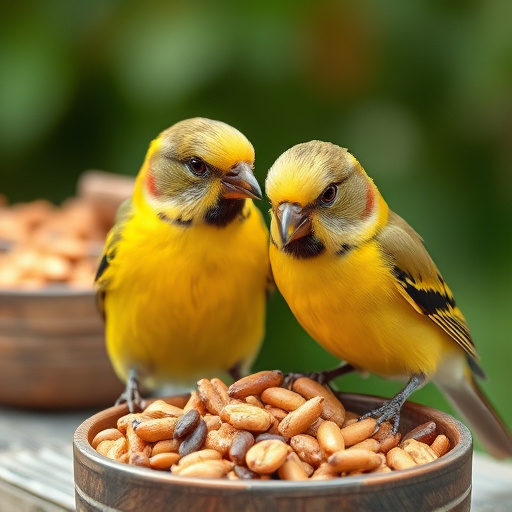 Stack of bird feed parcels indoors