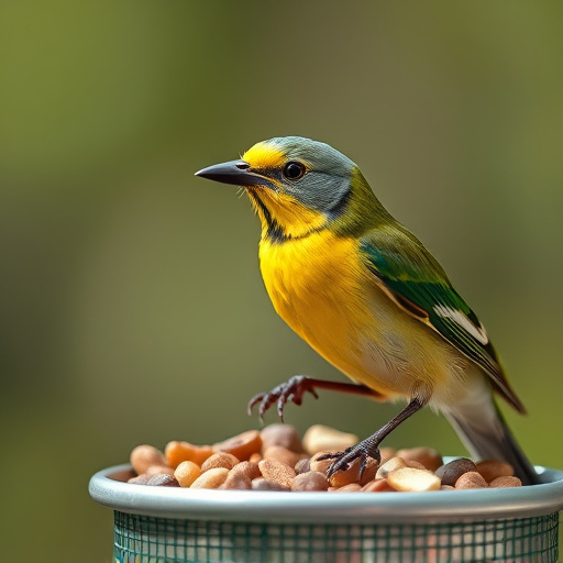 Stack of bird feed parcels indoors
