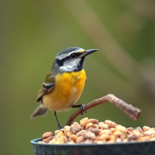 Stack of bird feed parcels indoors
