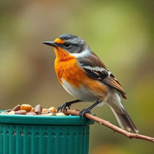 Suet blocks and seed mix displayed