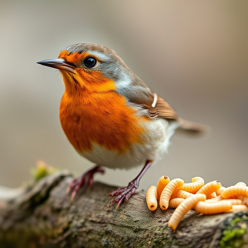Suet pellets scattered on bird table