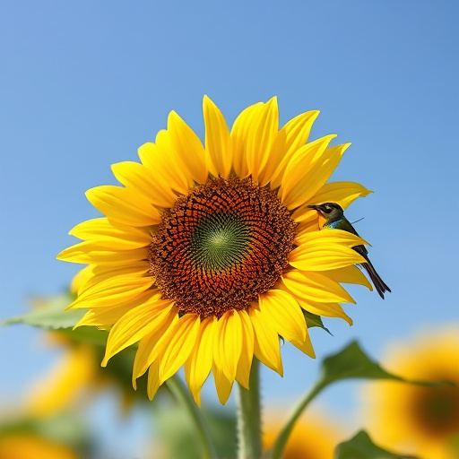 Sunflower hearts in hanging mesh feeder