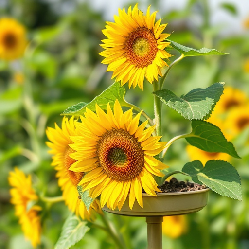 Sunflower hearts in hanging mesh feeder