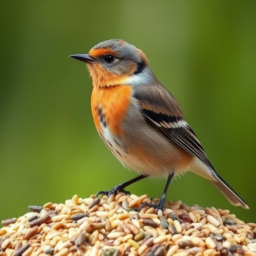 Sunflower seeds and millet in tray