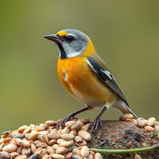 Sunflower seeds and millet in tray
