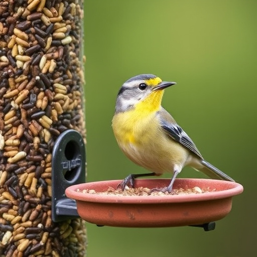 Sunflower seeds and millet in tray