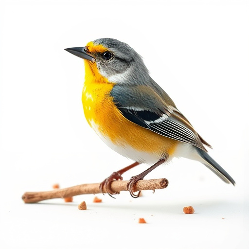 Tiny blue tit pecking suet pellets